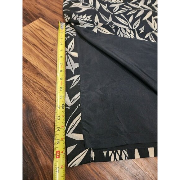 Tommy Bahama 100% Silk Maxi Dress Sz 8 Sleeveless Side Slits Black - Picture 5 of 10